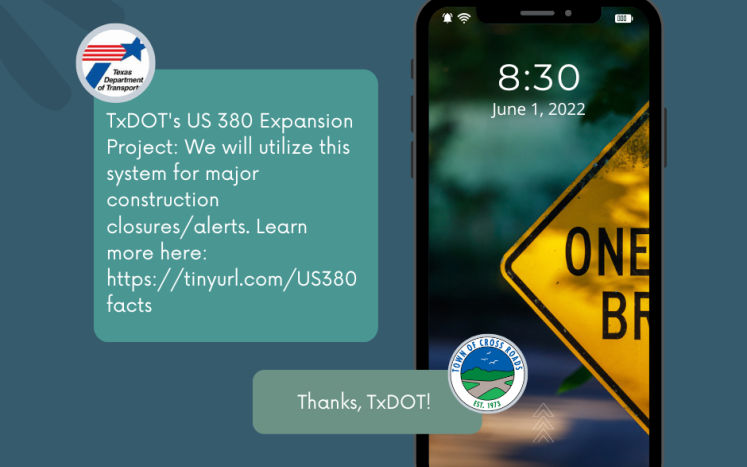 TxDOT Alerts for US 380 Project